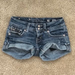 Miss Me Zipper Denim Shorts